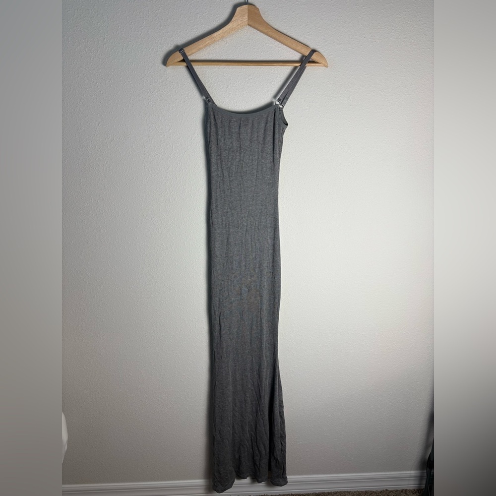 Spaghetti Strap Tank long Dress color grey size S NWOT